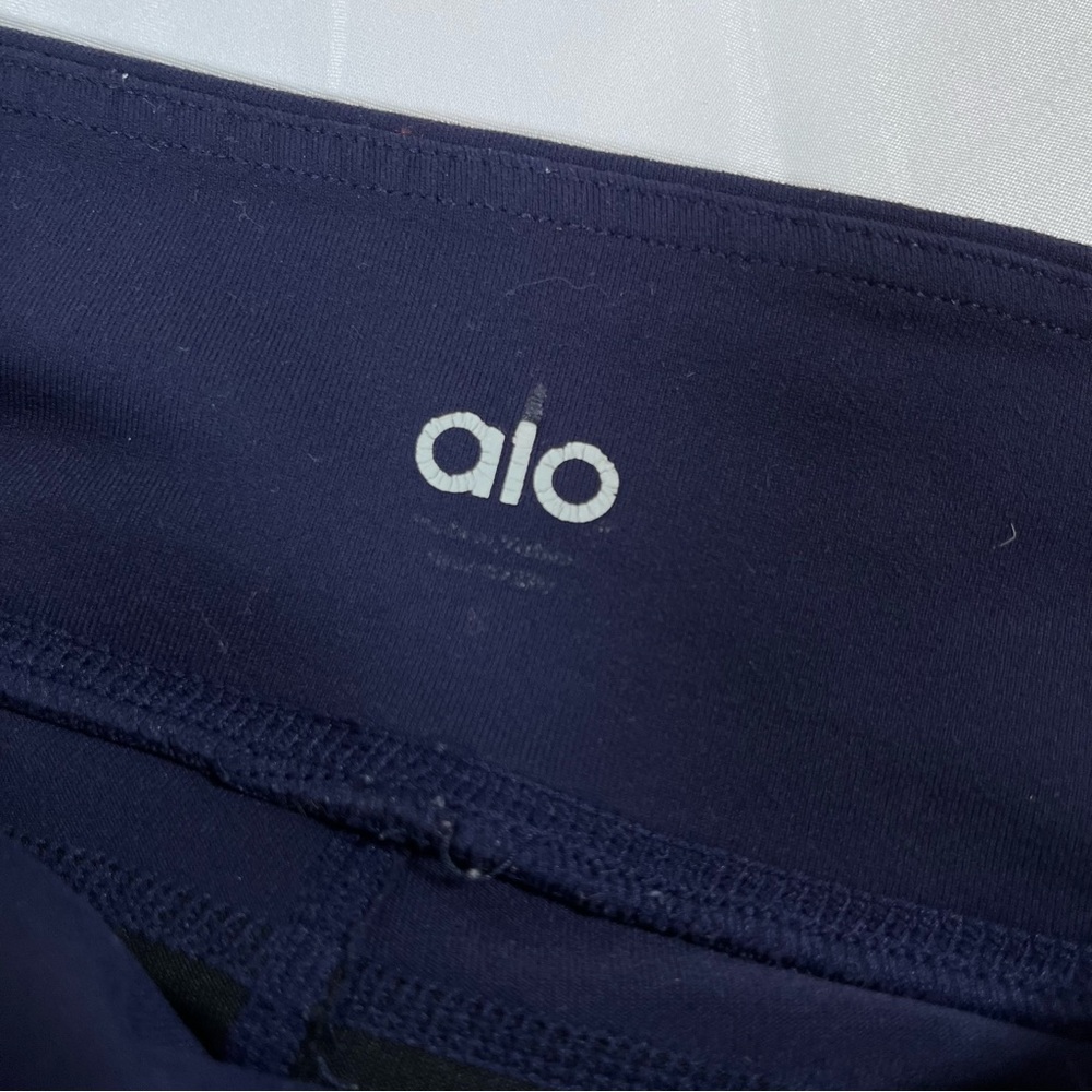ALO Yoga Women’s Leggings Mesh Athletic‎ Workout Navy Blue Size S - Picture 4 of 8